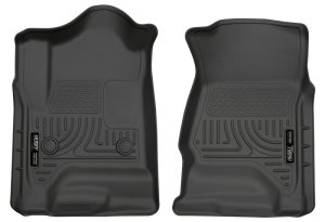 GMC Sierra 1500 Front Floor Liners - Husky Liners - WeatherBeater - Black - 2014